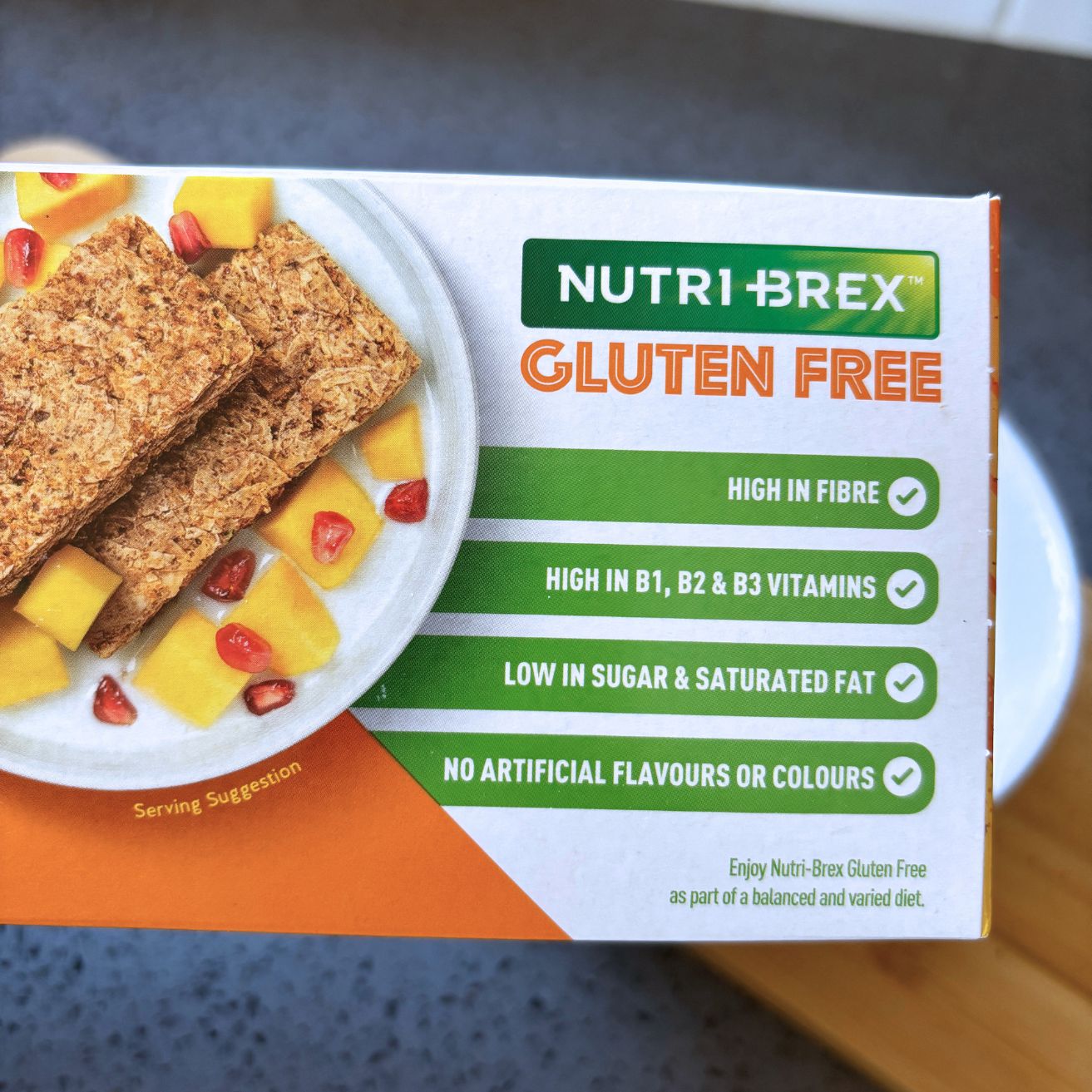 Box of Nutri-Brex weetabix gluten free cereal for breakfast certified gluten-free